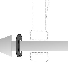 Pitlock Ausgleichsscheibe für M15 Steckachsen silber