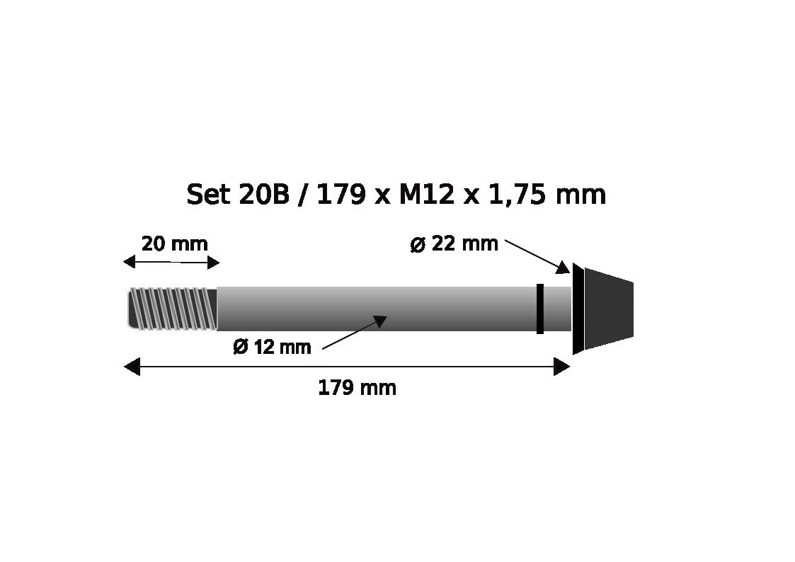 Pitlock Set 20 b ersetzt boost Steckachse 12x179mm x1.75mm Hinterrad