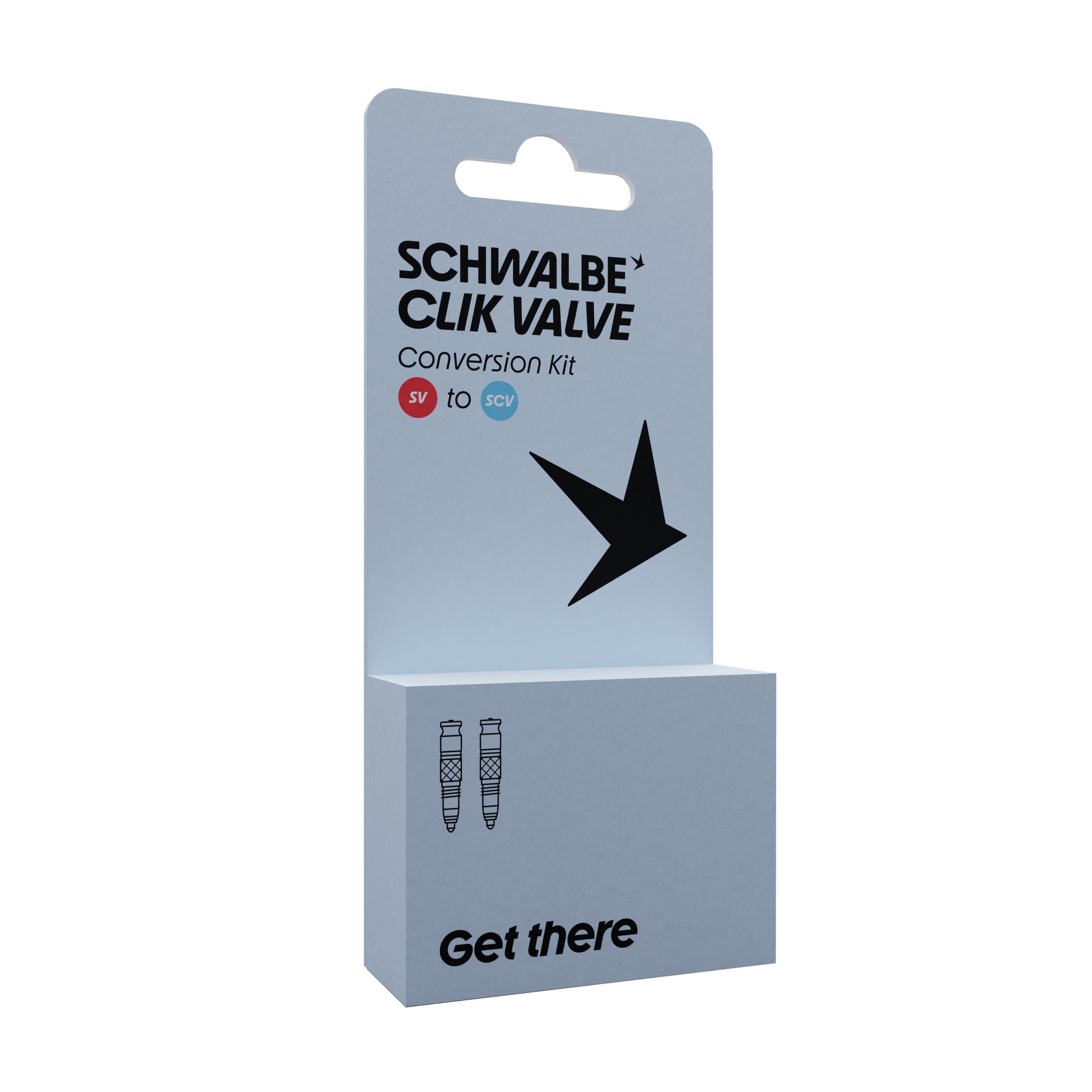 Schwalbe Clik Valve Conversion Set für SV Ventile (französische Ventile)