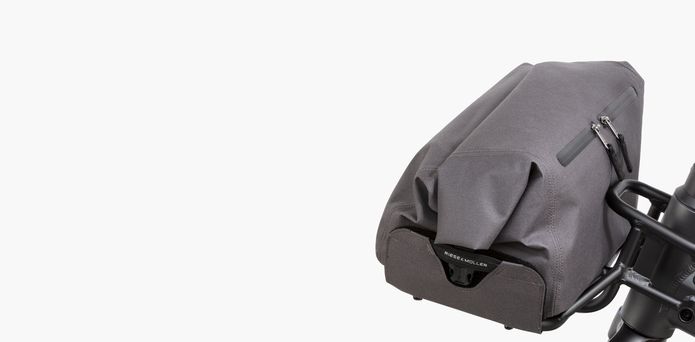R&M Delite GT touring 56 urban grey matt mit RX-Chip, GX Ausstattung, Frontgepäckträger mit Tasche und Kiox