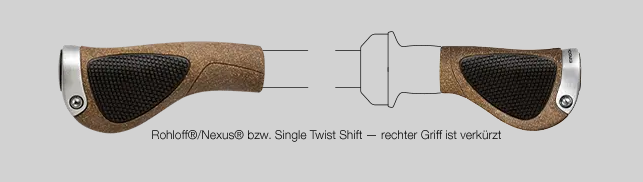 Ergon GP1 Bio Kork Twist Shift Lenkergriffe Größe L